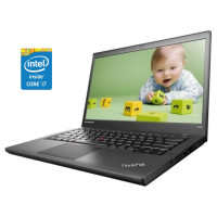 Ультрабук Б-клас Lenovo ThinkPad T440 / 14" (1600x900) TN / Intel Core i7-4600M (2 (4) ядра по 2.9 - 3.6 GHz) / 8 GB DDR3 / 240 GB SSD / Intel HD Graphics 4400 / WebCam / Win 10 Pro б/в