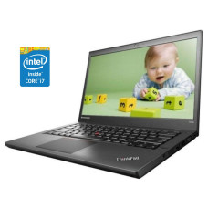 Ультрабук Б-клас Lenovo ThinkPad T440 / 14" (1600x900) TN / Intel Core i7-4600M (2 (4) ядра по 2.9 - 3.6 GHz) / 8 GB DDR3 / 240 GB SSD / Intel HD Graphics 4400 / WebCam / Win 10 Pro б/в