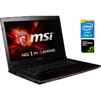 Ігровий ноутбук MSI GP62 / 15.6" (1920x1080) TN / Intel Core i7-7700HQ (4 (8) ядра по 2.8 - 3.8 GHz) / 16 GB DDR4 / 128 GB SSD M.2 + 1000 GB HDD / nVidia GeForce GTX 1060, 3 GB GDDR5, 192-bit / WebCam / Win 11 б/в