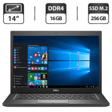 Ультрабук Dell Latitude 7490 / 14" TN / Intel Core i5-8250U (4(8) ядра по 1.6-3.4 GHz) / 16GB DDR4 / 256GB SSD M.2 / UHD Graphics 620 / WebCam / HDMI б/в