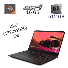 Ігровий ноутбук Lenovo Ideapad Gaming 3-15ACH6 / 15.6" IPS / AMD Ryzen 5 5600H (6(12) ядер по 3.3-4.2 GHz) / 16GB DDR4 / 512GB SSD / GeForce RTX 3060, 6 GB GDDR6, 192-bit / WebCam б/в