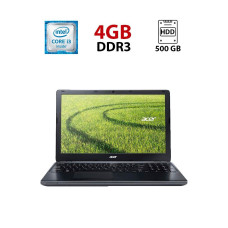 Ноутбук Acer E1-570G / 15.6" (1366x768) TN / Intel Core i3-3217U (2 (4) ядра по 1.8 GHz) / 4 GB DDR3 / 500 GB HDD / Intel HD Graphics 4000 / WebCam б/в