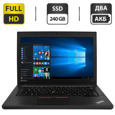 Ультрабук Б-клас Lenovo ThinkPad T460 / 14" IPS / Core i5-6200U (2(4) ядра по 2.3-2.8 GHz) / 8GB DDR3 / 240GB SSD / HD Graphics 520 / WebCam / HDMI б/в