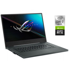 Ігровий ноутбук Asus ROG Zephyrus M15 GU502LW / 15.6" (1920x1080) IPS / Intel Core i7-10750H (6 (12) ядер по 2.6 - 5.0 GHz) / 16 GB DDR4 / 1000 GB SSD / nVidia GeForce RTX 2070 Max-Q, 8 GB GDDR6, 256-bit / WebCam б/в