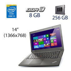 Ноутбук Lenovo ThinkPad T440 / 14" TN / Core i5-4200U (2(4) ядра по 1.6-2.6GHz) / 8GB DDR3 / 256GB SSD / HD Graphics 4400 / WebCam / MiniDP б/в
