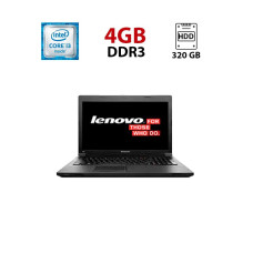 Ноутбук Lenovo B590 / 15.6" (1366x768) TN / Intel Core i3-3110M (2 (4) ядра по 2.4 GHz) / 4 GB DDR3 / 320 GB HDD / Intel HD Graphics 4000 / WebCam б/в