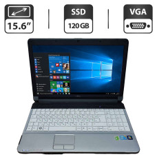 Ноутбук Б-клас Fujitsu LifeBook A530 / 15.6" (1366x768) TN / Intel Core i3-380M (2 (4) ядра по 2.53 GHz) / 4 GB DDR3 / 120 GB SSD / Intel HD Graphics / WebCam / VGA б/в