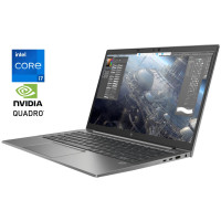 Мобільна робоча станція HP ZBook Firefly 14 G8 / 14" (1920x1080) IPS / Intel Core i7-1165G7 (4 (8) ядра по 2.8 - 4.7 GHz) / 16 GB DDR4 / 512 GB SSD M.2 / nVidia Quadro T500, 4 GB GDDR6, 64-bit / WebCam / Win 11 Pro б/в