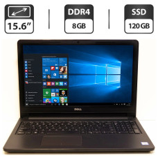 Ноутбук Б-класс Dell Inspiron 15 3567 / 15.6" TN / Intel Core i3-7020U (2(4) ядра по 2.3GHz) / 8GB DDR4 / 120GB SSD / HD Graphics 520 / WebCam / DVD-ROM / HDMI б/в