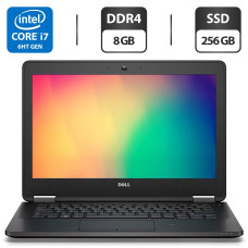 Нетбук Dell Latitude 12 E7270 / 12.5" TN / Core i7-6600U (2(4) ядра по 2.6-3.4GHz) / 8GB DDR4 / 256GB SSD / HD Graphics 520 / WebCam / HDMI б/в