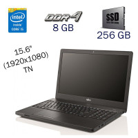 Ноутбук Б класс Fujitsu LifeBook A557 / 15.6" TN / Intel Core i5-7200U (2(4) ядра по 2.5-3.1 GHz) / 8GB DDR4 / 256GB SSD / HD Graphics 620 / WebCam / Win 10 PRO Lic б/в