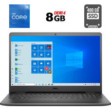 Ноутбук Dell Inspiron 3501 / 15.6" (1366x768) TN / Intel Core i5-1135G7 (4 (8) ядра по 2.4 - 4.2 GHz) / 8 GB DDR4 / 480 GB SSD / Intel Iris Xe Graphics / WebCam / USB 3.2 / HDMI / Windows 10 б/в