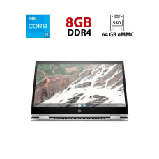 Ультрабук HP Chromebook x360 14 G1 / 14" (1920x1080) IPS Touch / Intel Core i5-8365U (4 (8) ядра по 1.6 - 4.1 GHz) / 8 GB DDR4 / 64 GB eMMC / Intel UHD Graphics 620 / WebCam / ChromeOS б/в