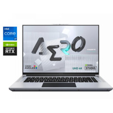 Ігровий ноутбук Gigabyte Aero 16 XE4 / 16" (3840x2400) IPS / Intel Core i7-12700H (14 (20) ядер по 3.5 - 4.7 GHz) / 16 GB DDR4 / 1000 GB SSD / nVidia GeForce RTX 3070 Ti, 8 GB GDDR6, 256-bit / WebCam б/в