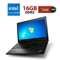 Ноутбук Lenovo ThinkPad L540 / 15.6" (1366x768) TN / Intel Core i5-4210M (2 (4) ядра по 2.6 - 3.2 GHz) / 6 GB DDR3 / 240 GB SSD / Intel HD Graphics 4600 / WebCam / USB 3.0 б/в