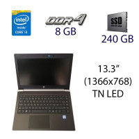 Ультрабук HP ProBook 430 G5 / 13.3" (1366x768) TN / Intel Core i3-8130U (2 (4) ядра по 2.2 - 3.4 GHz) / 8 GB DDR4 / 240 GB SSD / WebCam / Windows 10 Pro б/в