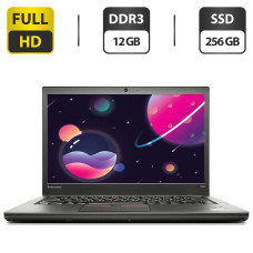 Ноутбук Б-клас Lenovo T450s / 14" IPS /Core i5-5200U (2(4) ядра по 2.2-2.7GHz) / 12GB DDR3 / 256GB SSD / HD Graphics 5500 / WebCam б/в