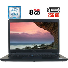 Ноутбук Dell Latitude 5490 / 14" IPS / Core i5-7300U (2(4) ядра по 2.6-3.5 GHz) / 8GB DDR4 / 256GB SSD M.2 / HD Graphics 620 / WebCam / USB 3.1 / HDMI / Win 10 б/в