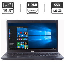 Ноутбук Б-клас Acer TravelMate 5742 / 15.6" TN / Core i3-380 M (2(4) ядра по 2.53GHz) / 6GB DDR3 / 128GB SSD /HD Graphics / WebCam / DVD-ROM / HDMI б/в