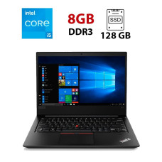 Ультрабук Б-клас Lenovo ThinkPad E460 / 14" (1920x1080) IPS / Intel Core i5-6200U (2 (4) ядра по 2.3 - 2.8 GHz) / 8 GB DDR3 / 128 GB SSD / Intel HD Graphics 520 / WebCam б/в
