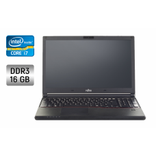 Ноутбук Fujitsu LifeBook E554 / 15.6'' (1920x1080) IPS / Intel Core i7-4712MQ (4 (8) ядра по 2.3 - 3.3 GHz) / 16 GB DDR3 / 128 GB SSD / Intel HD Graphics 4600 / WebCam / Fingerprint б/в