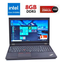 Ноутбук Lenovo ThinkPad L560 / 15.6" (1920х1080) TN / Intel Core i5-6300U (2 (4) ядра по 2.4-3 GHz) / 8 GB DDR3 / 256 GB SSD / WebCam б/в