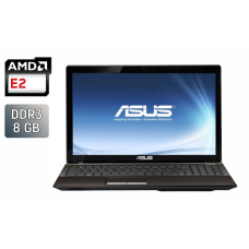 Ноутбук Asus K53U / 15.6" (1366x768) TN / AMD E2-1800 (2 ядра по 1.7 GHz) / 8 GB DDR3 / 120 GB SSD + 500 GB HDD / AMD Radeon HD 7340M / WebCam / HDMI б/в