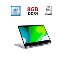 Ноутбук-трансформер Acer Spin 3 SP314-54N / 14" (1920x1080) IPS Touch / Intel Core i5-1035G4 (4 (8) ядра по 1.1 - 3.7 GHz) / 8 GB DDR4 / 256 GB SSD / Intel Iris Plus Graphics / WebCam б/в