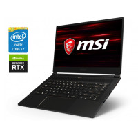 Ігровий ноутбук MSI GS65 Stealth 8SF / 15.6" (1920x1080) IPS / Intel Core i7-8750H (6 (12) ядер по 2.2 - 4.1 GHz) / 16 GB DDR4 / 1000 GB SSD NVMe / nVidia GeForce RTX 2070 Max-Q, 8 GB GDDR6, 256-bit / WebCam б/в