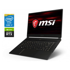 Ігровий ноутбук MSI GS65 Stealth 8SF / 15.6" (1920x1080) IPS / Intel Core i7-8750H (6 (12) ядер по 2.2 - 4.1 GHz) / 16 GB DDR4 / 1000 GB SSD NVMe / nVidia GeForce RTX 2070 Max-Q, 8 GB GDDR6, 256-bit / WebCam б/в