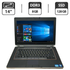 Ноутбук Б-клас Dell Latitude E6420 / 14" (1366x768) TN / Intel Core i5-2520M (2 (4) ядра по 2.5 - 3.2 GHz) / 8 GB DDR3 / 128 GB SSD / Intel HD Graphics 3000 / WebCam / VGA б/в