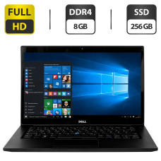 Ультрабук Б-класс Dell Latitude 7480 / 14" IPS / Intel Core i5-7300U (2(4) ядра по 2.6-3.5 GHz) / 8GB DDR4 / 256GB SSD / HD Graphics 620 / WebCam / HDMI б/в