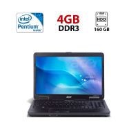 Ноутбук Acer Aspire 5734Z / 15.6" (1366x768) TN / Intel Pentium B960 (2 ядра по 2.2 GHz) / 4 GB DDR3 / 160 GB HDD / Intel HD Graphics / WebCam / АКБ не тримає б/в