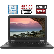 Робоча станція Dell Precision 3510 / 15.6" IPS / Core i5-6300HQ (4 ядра по 2.3-3.2GHz) / 16GB DDR4 / 256GB SSD M.2 NEW / AMD FirePro W5130M, 2GB GDDR5, 128bit / WebCam / HDMI б/в