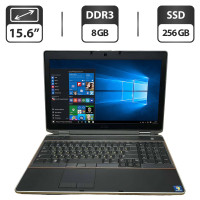 Ноутбук Dell Latitude E6520 / 15.6" (1366x768) TN / Intel Core i7-2760QM (4 (8) ядра по 2.4 - 3.5 GHz) / 8 GB DDR3 / 256 GB SSD / Intel HD Graphics 3000 / WebCam / HDMI б/в