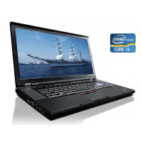 Ноутбук Lenovo ThinkPad T520 / 15.6" (1366x768) TN / Intel Core i5-2450M (2 (4) ядра по 2.5 - 3.1 GHz) / 8 GB DDR3 / 240 GB SSD / Intel HD Graphics 3000 / WebCam / Win 10 Pro б/в