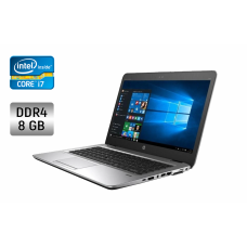Ультрабук HP EliteBook 840 G4 / 14" (2560x1440) IPS / Intel Core i7-7500U (2 (4) ядра по 2.7 - 3.5 GHz) / 8 GB DDR4 / 240 GB SSD / Intel HD Graphics 620 / WebCam / Fingerprint / Windows 10 б/в