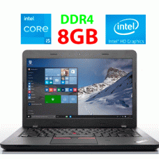 Ультрабук Lenovo ThinkPad E460 / 14" (1366x768) TN / Intel Core i5-6200U (2 (4) ядра по 2.3 - 2.8 GHz) / 8 GB DDR4 / 240 GB SSD / Intel HD Graphics 520 / WebCam б/в