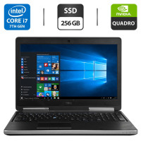 Робоча станція Б-класс Dell Precision 7520 / 15.6" TN / Core i7-7820HQ (4(8) ядра по 2.9-3.9 GHz) / 8GB DDR4 / 256GB SSD / Quadro M2200, 4GB GDDR5, 128-bit / WebCam / HDMI б/в
