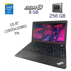 Ноутбук Lenovo ThinkPad E550 / 15.6" TN / Core i5-5200U (2(4) ядра по 2.2-2.7 GHz) / 8GB DDR3 / 256GB SSD / HD Graphics 5500 / WebCam / Fingerprint / Win 10 PRO Lic б/в