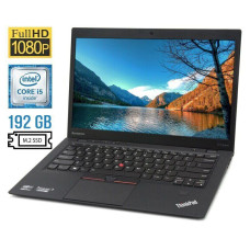 Ультрабук Б-клас Lenovo ThinkPad X1 Carbon (4th Gen) / 14" (1920x1080) IPS / Intel Core i5-6300U (2 (4) ядра по 2.4 - 3.0 GHz) / 8 GB DDR3 / 192 GB SSD M.2 / Intel HD Graphics 520 / WebCam / Fingerprint / miniDP / HDMI б/в