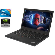 Мобільна робоча станція Б-клас Lenovo ThinkPad P50 / 15.6" (1920x1080) IPS / Intel Xeon E3-1505M v5 (4 (8) ядра по 2.8 - 3.7 GHz) / 32 GB DDR4 / 512 GB SSD / nVidia Quadro M2000M, 4 GB GDDR5, 128-bit / WebCam /Win 10 Pro б/в