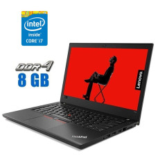 Ультрабук Lenovo ThinkPad T480 / 14" (1920x1080) IPS / Intel Core i7-8650U (4 (8) ядра по 1.9 - 4.2 GHz) / 8 GB DDR4 / 480 GB SSD / Intel UHD Graphics 620 / WebCam б/в
