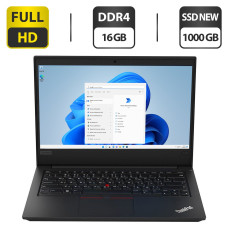 Ноутбук Lenovo ThinkPad E490 / 15.6" (1920x1080) TN / Intel Core i5-8265U (4 (8) ядра по 1.6 - 3.9 GHz) / 16 GB DDR4 / 1000 GB SSD M.2 NEW / Intel UHD Graphics / WebCam / HDMI / Windows 11 Pro б/в
