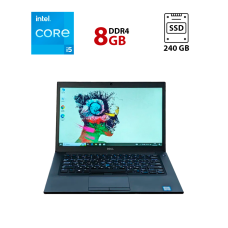 Ультрабук Б-клас Dell Latitude E7480 / 14" (1920x1080) IPS / Intel Core i5-6300U (2 (4) ядра по 2.4 - 3.0 GHz) / 8 GB DDR4 / 240 GB SSD / Intel HD Graphics 620 / WebCam / HDMI б/в