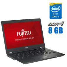 Ультрабук Fujitsu LifeBook U748 / 14" (1920x1080) IPS / Intel Core i5-8250U (4 (8) ядра по 1.6 - 3.4 GHz) / 8 GB DDR4 / 256 GB SSD M.2 / Intel UHD Graphics 620 / WebCam б/в