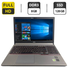 Ноутбук Б-клас Fujitsu LifeBook E754 / 15.6" (1920x1080) IPS / Intel Core i5-4200M (2 (4) ядра по 2.5 - 3.1 GHz) / 8 GB DDR3 / 128 GB SSD / Intel HD Graphics 4600 / WebCam / DVD-ROM / VGA б/в