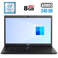 Ультрабук Dell Latitude 7480 / 14" IPS / Core i7-6600U (2(4) ядра по 2.6-3.4GHz) / 8GB DDR4 / 240GB SSD M.2 / HD Graphics 520 / WebCam / HDMI б/в
