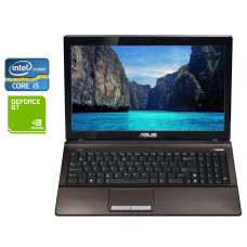 Ноутбук Asus K53SV / 15.6" (1366x768) TN / Intel Core i5-2410M (2 (4) ядра по 2.3 - 2.9 GHz) / 8 GB DDR3 / 240 GB SSD / nVidia GeForce GT 540M, 2 GB DDR3, 128-bit / WebCam / DVD-ROM / Win 10 Pro б/в