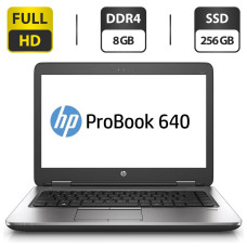 Ноутбук HP ProBook 640 G2 / 14" TN / Intel Core i5-6200U (2 (4) ядра по 2.3 - 2.8 GHz) / 8 GB DDR4 / 256 GB SSD / Intel HD Graphics 520 / WebCam / DisplayPort б/в